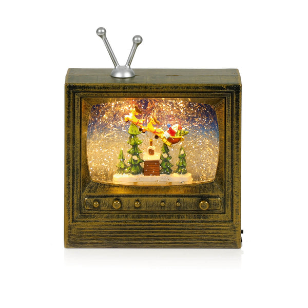 Premier Christmas 22cm Glitter Water Spinner - Antique Gold TV