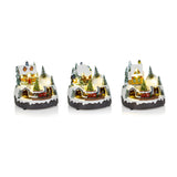 Premier Lit 16cm LED Animated Winter Scene With Train- Assorted
