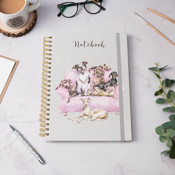 Wrendale Designs by Hannah Dale A4 Notebook - Movie Night - Dogs