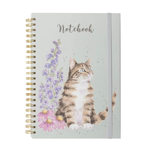 Wrendale Designs by Hannah Dale A4 Notebook - Whiskers & Wildflowers - Cat