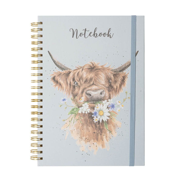 Wrendale Designs by Hannah Dale A4 Notebook - Daisy Coo - Highland Cow