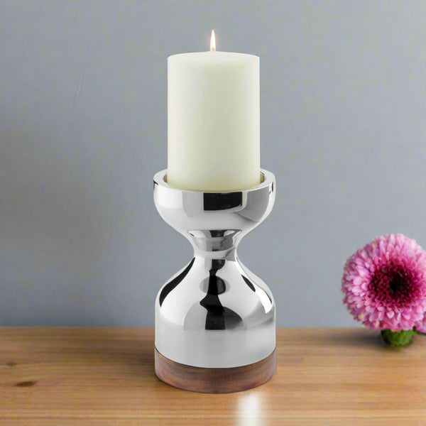 Robert Welch Limbrey Mirror Polished 18|10 Stainless Steel Candlestick - Large