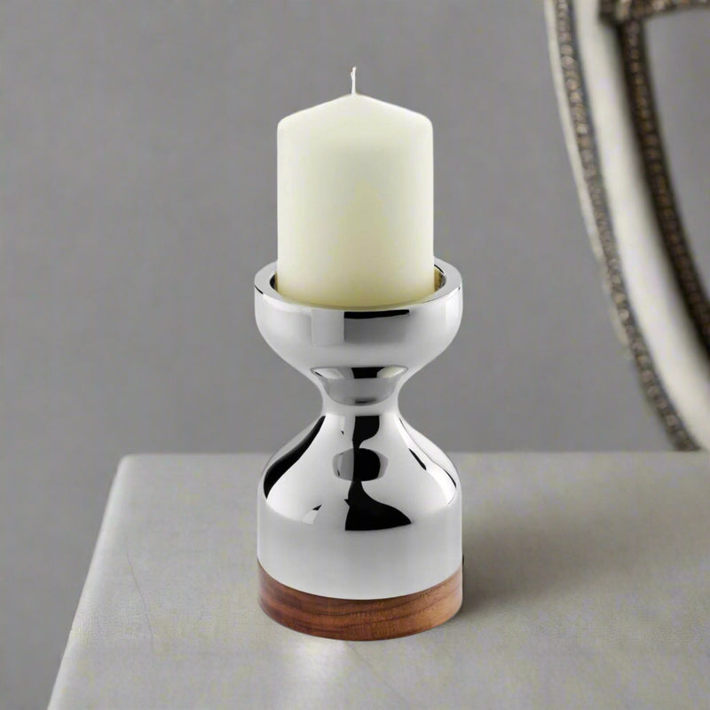Robert Welch Limbrey Mirror Polished 18|10 Stainless Steel Candlestick - Medium