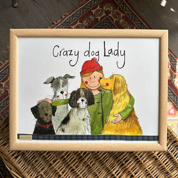 Alex Clark Laptray - Crazy Dog Lady