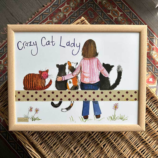 Alex Clark Laptray - Crazy Cat Lady