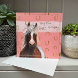 Alex Clark Birthday Card - Horse Shoes