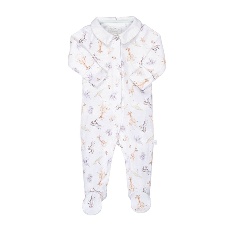 Wrendale Designs Little Wren Little Savannah Printed Babygrow - 3-6 Months