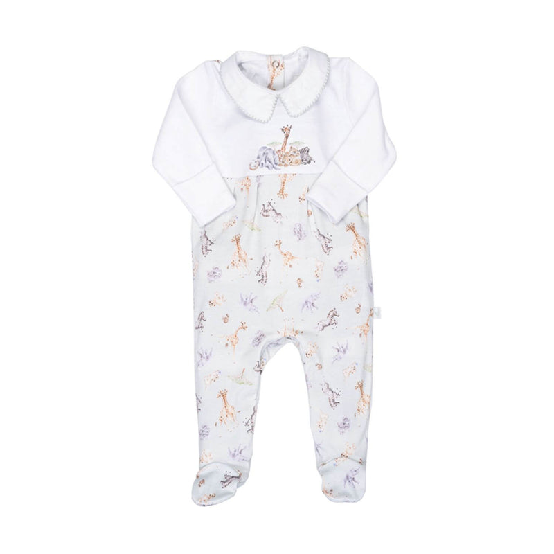 Wrendale Designs Little Wren Little Savannah Placement Printed Babygrow - 0-3 Months
