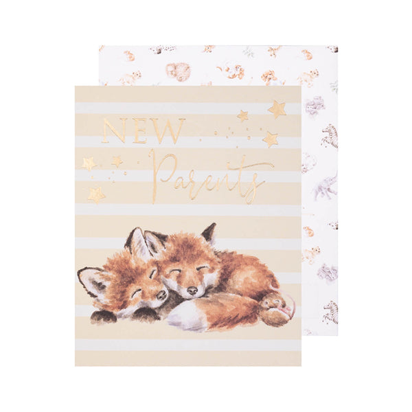 Wrendale Designs Little Wren Card - Furever Family - New Parents - Fox