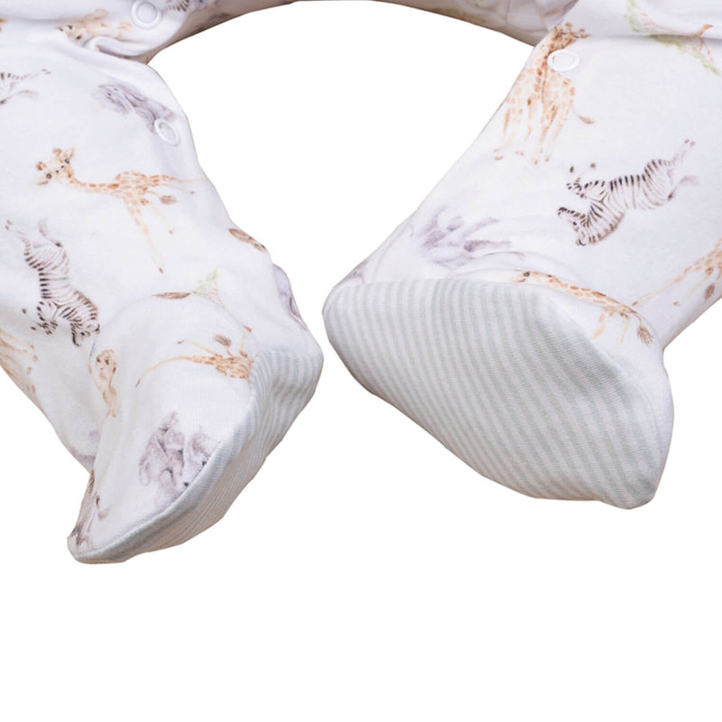 Wrendale Designs Little Wren Little Savannah Printed Babygrow - 3-6 Months
