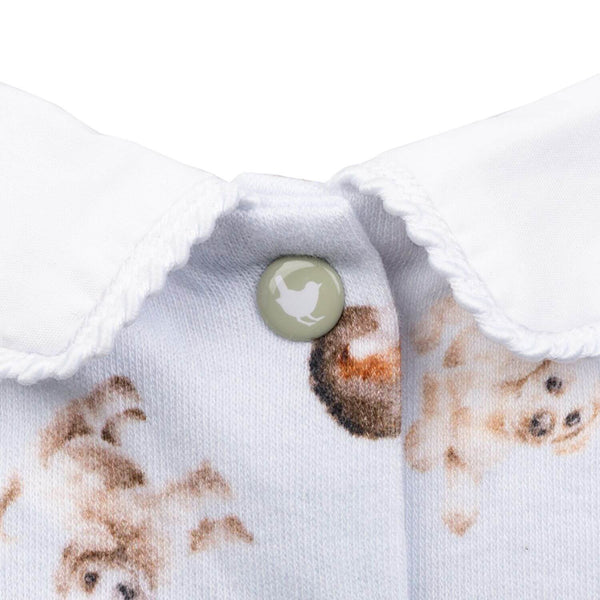 Wrendale Designs Little Wren Little Paws Printed Babygrow - 3-6 Months