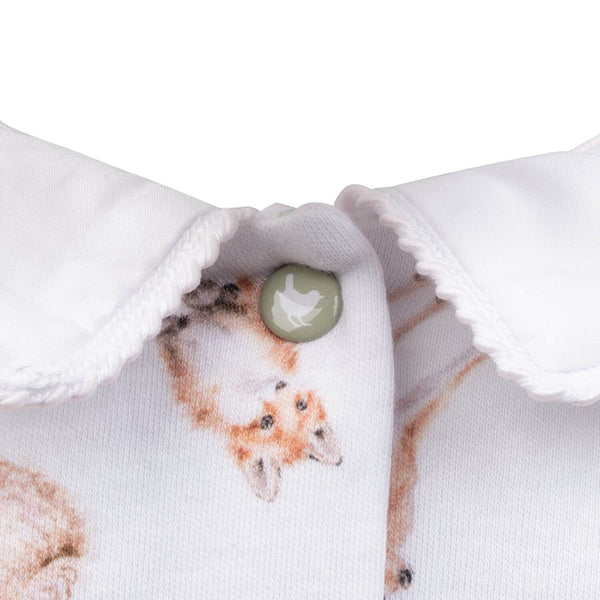 Wrendale Designs Little Wren Little Forest Printed Babygrow - 3-6 Months