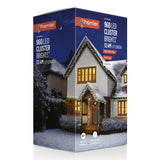 Premier ClusterBrights 12.4 Metre 960 LED Multi Action Lights - White And Warm White