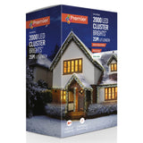 Premier ClusterBrights 25 Metre 2000 LED Multi Action Lights - White And Warm White