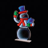 Premier 60cm LED Infinity Mirror - Waving Snowman