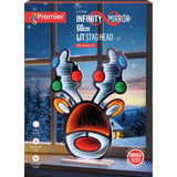 Premier 60cm LED Infinity Mirror - Stag Head