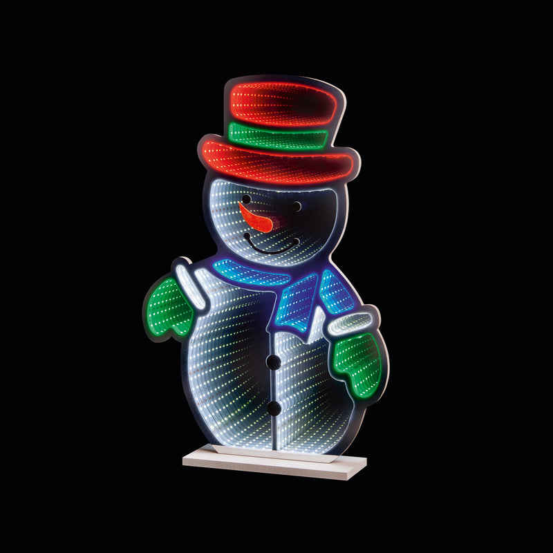 Premier 60cm LED Infinity Mirror - Snowman