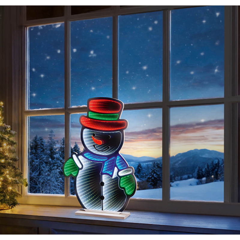 Premier 60cm LED Infinity Mirror - Snowman