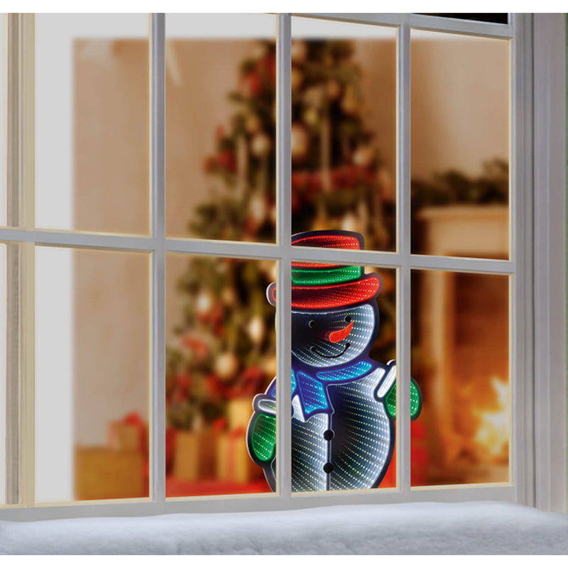 Premier 60cm LED Infinity Mirror - Snowman