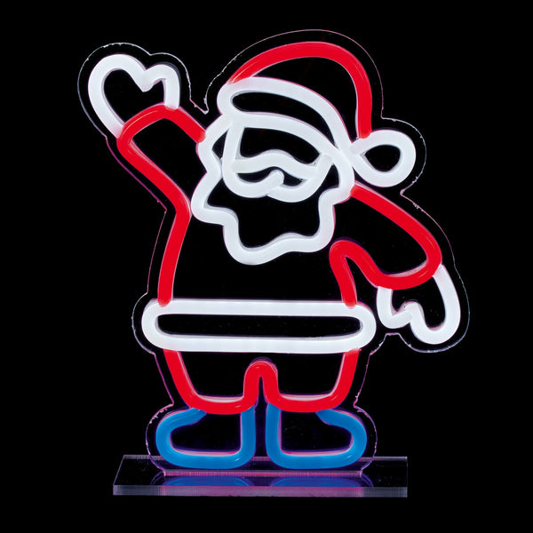 Premier 25cm LED Table Top Neon Decorative Sign - Santa