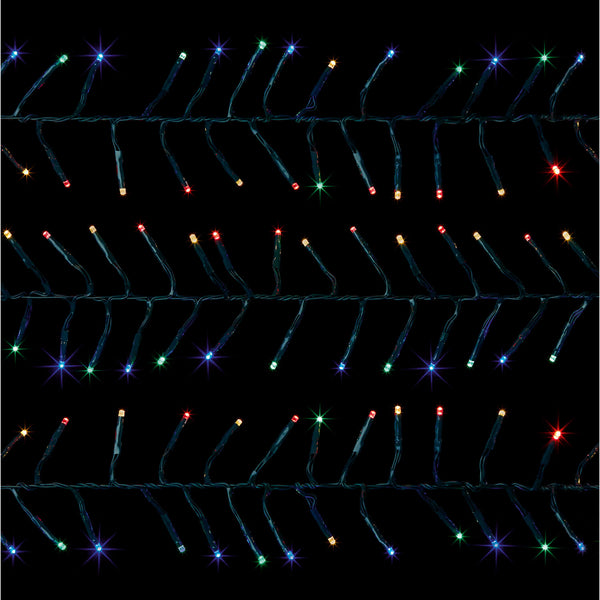 Premier Christmas Cluster Brights 18.5 Metre 1440 LED Multi Action Lights With Timer - Multicoloured