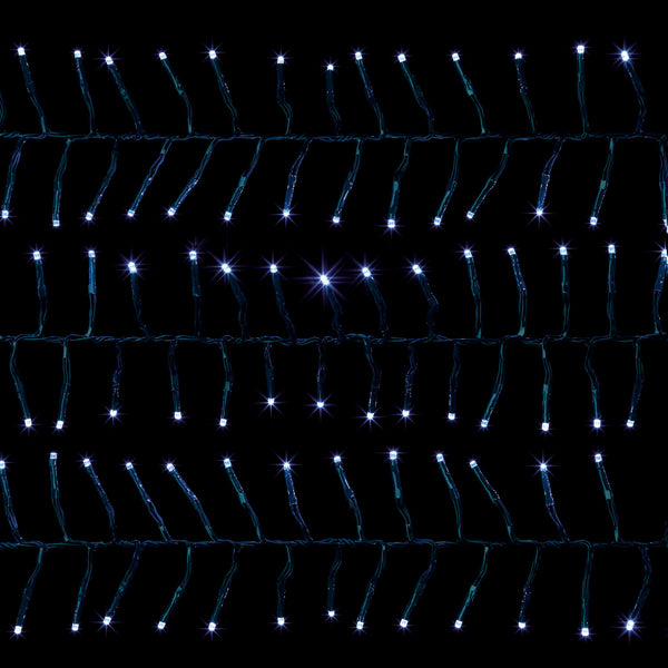 Premier Christmas Cluster Brights 18.5 Metre 1440 LED Multi Action Lights With Timer - White