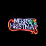 Premier 60cm LED Hanging Infinity Mirror - Merry Christmas