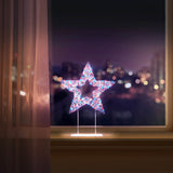 Premier Lit 45cm 720 LED White Table Top Star With Timer - Rainbow