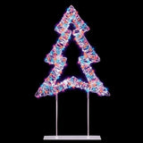 Premier Lit 45cm 720 LED White Table Top Christmas Tree With Timer - Rainbow