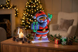 Premier 40cm LED Infinity Mirror - Santa Holding Present