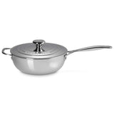 Le Creuset 3-Ply Stainless Steel Non-Stick Chefs Pan With Lid - 24cm