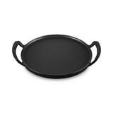 Le Creuset Cast Iron BBQ Outdoor 35cm Round Pizza Pan - Satin Black