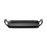 Le Creuset Cast Iron BBQ Outdoor 40cm Rectangular Griddle - Satin Black