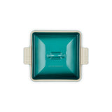Le Creuset Heritage Stoneware 23cm Square Dish with Lid - Bleu Riviera