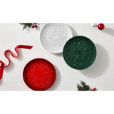 Le Creuset L'Etoile Christmas 19cm Stoneware Plate - Cerise