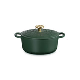 Le Creuset L'Etoile Christmas 24cm Round Cast Iron Casserole - Foret