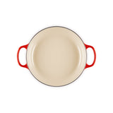 Le Creuset L'Etoile Christmas 30cm Round Shallow Cast Iron Casserole - Cerise