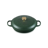 Le Creuset L'Etoile Christmas 30cm Round Shallow Cast Iron Casserole - Foret