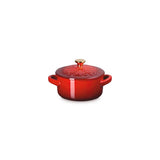 Le Creuset L'Etoile Christmas Stoneware Petite Round Casserole - Cerise
