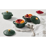 Le Creuset L'Etoile Christmas Stoneware Petite Round Casserole - Foret