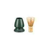 Le Creuset Serenity Collection Bamboo Matcha Whisk & Stoneware Stand - Foret