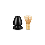 Le Creuset Serenity Collection Bamboo Matcha Whisk & Stoneware Stand - Satin Black