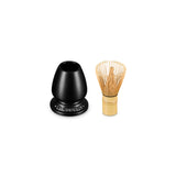 Le Creuset Serenity Collection Bamboo Matcha Whisk & Stoneware Stand - Satin Black