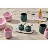Le Creuset Serenity Collection Set of 2 Stoneware Condiment Pots with Spoons - Foret