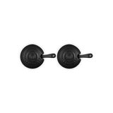 Le Creuset Serenity Collection Set of 2 Stoneware Condiment Pots with Spoons - Satin Black