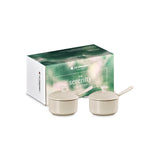 Le Creuset Serenity Collection Set of 2 Stoneware Condiment Pots with Spoons - Brioche