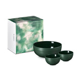 Le Creuset Serenity Collection Set of 3 Stoneware Serving & Rice Bowls - Foret