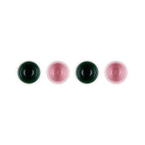 Le Creuset Serenity Collection Set of 4 Stoneware Footless Egg Cups - Foret & Sugar Pink