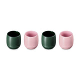 Le Creuset Serenity Collection Set of 4 Stoneware Tumblers - Foret & Sugar Pink