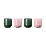 Le Creuset Serenity Collection Set of 4 Stoneware Tumblers - Foret & Sugar Pink